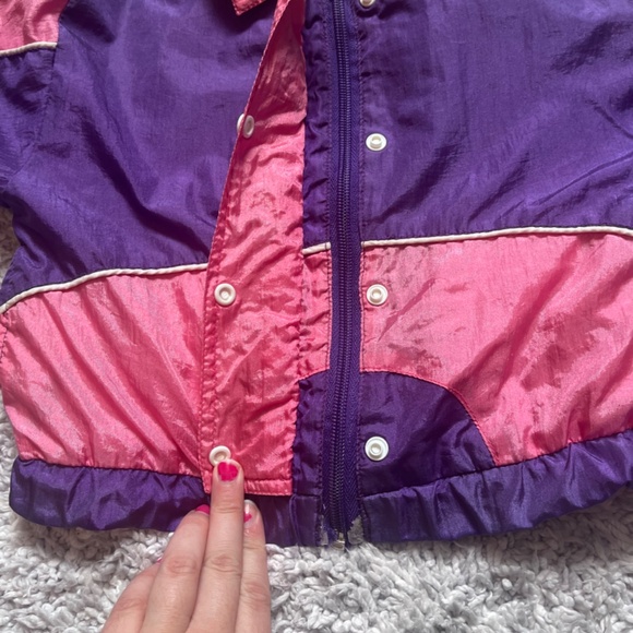 Vintage 80's Girls Wind Breaker Jacket (with Embroidery) - Picture 3 of 5
